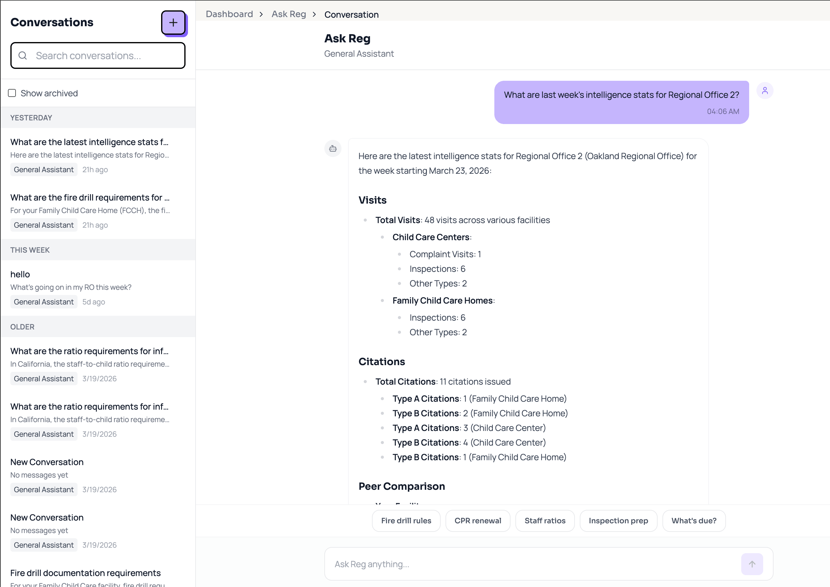 ReadyRule citation intelligence showing Type A and Type B citation explanations